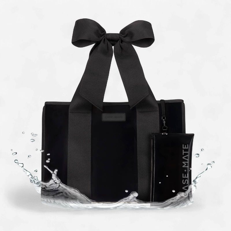 Case-Mate Midnight Black Bow Jelly Tote Bag