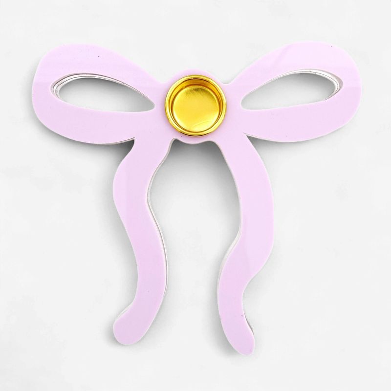 Thin bow acrylic candle holder: Lavender
