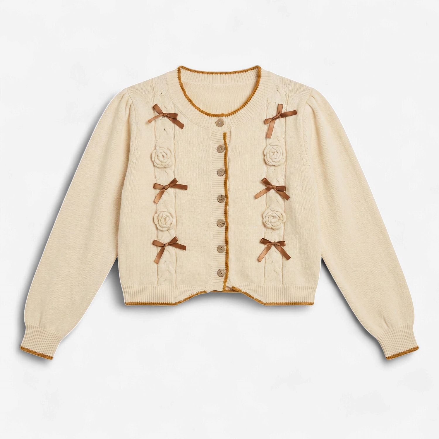 The Rosie Posie Cardigan in Camel The Rosie Posie Cardigan in Camel