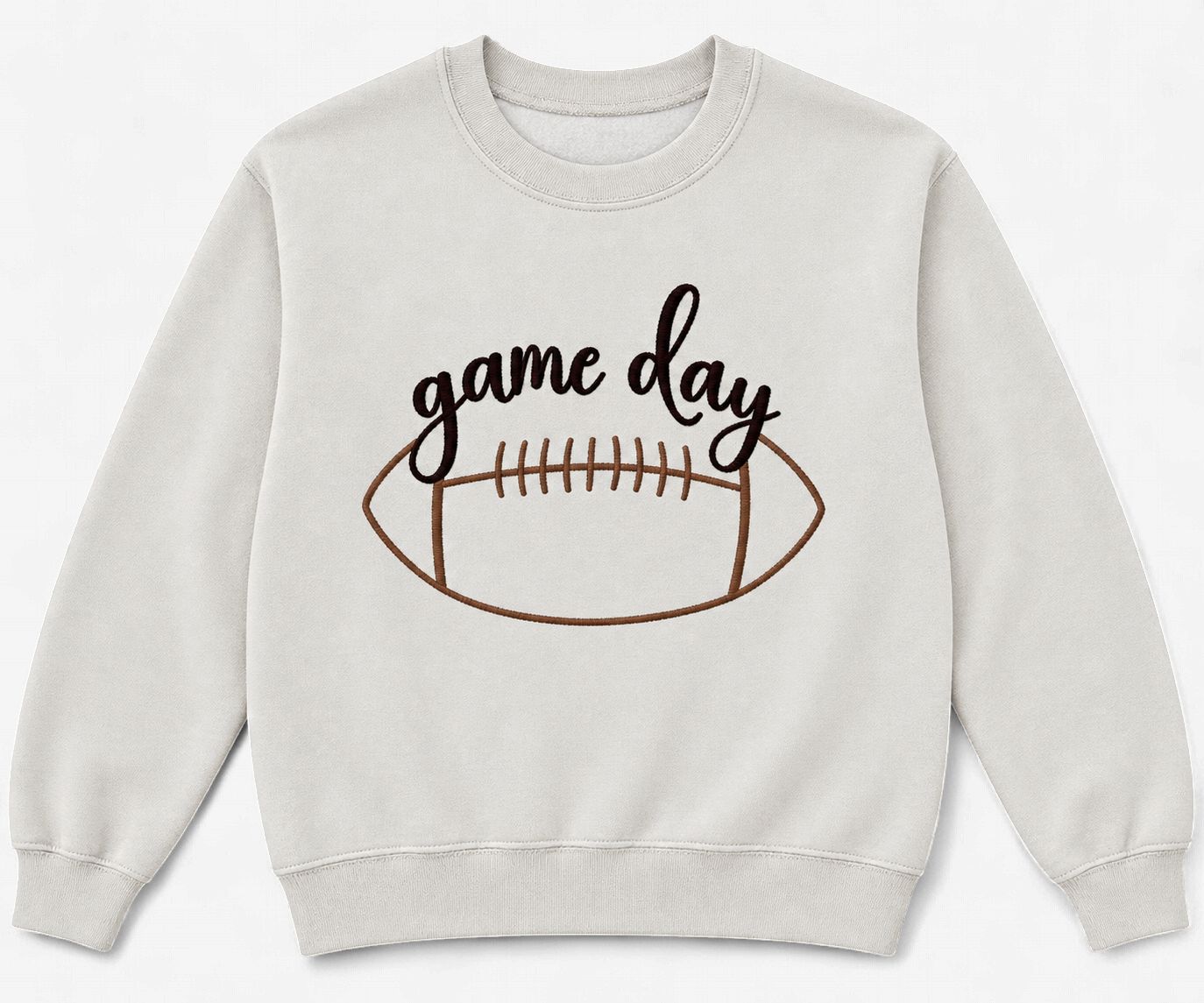 Game Day Embroidered Crewneck in Sand Game Day Embroidered Crewneck in Sand