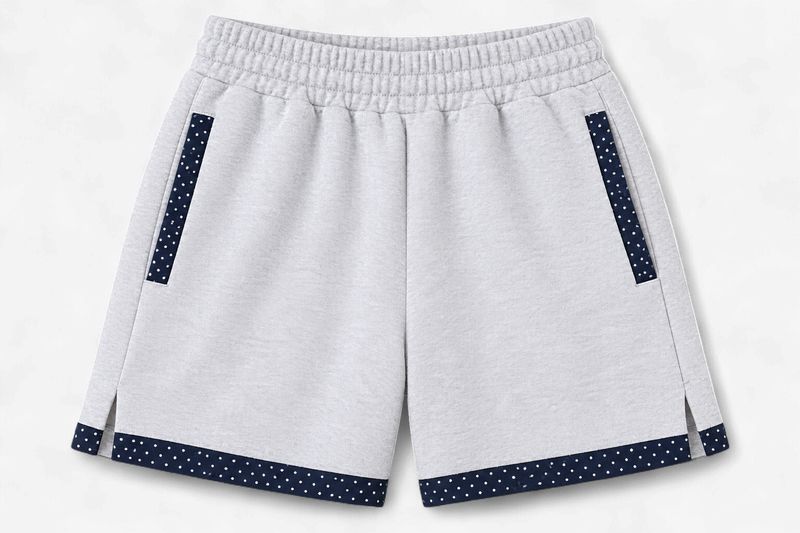 The Dottie Shorts in Pearl Grey Navy