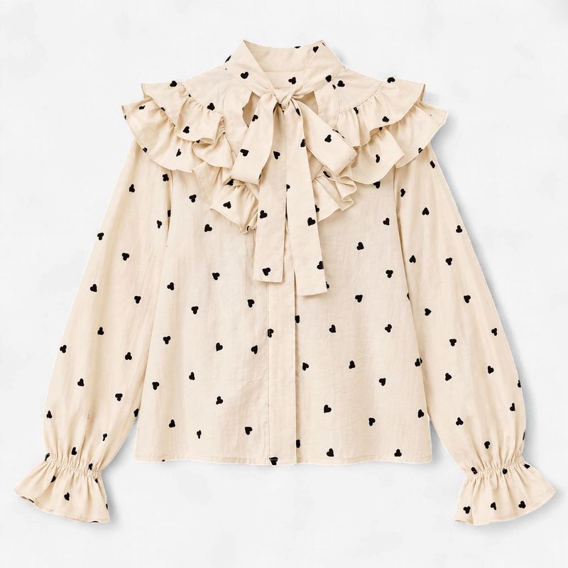 The Ruffle Some Feathers Blouse in Natural