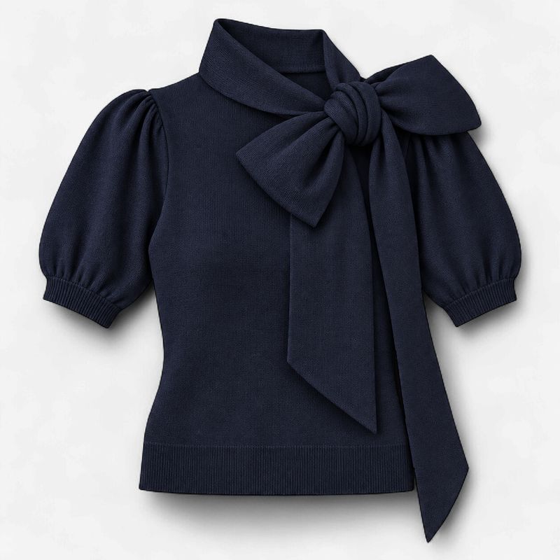 The Navy Bow Belle Sweater