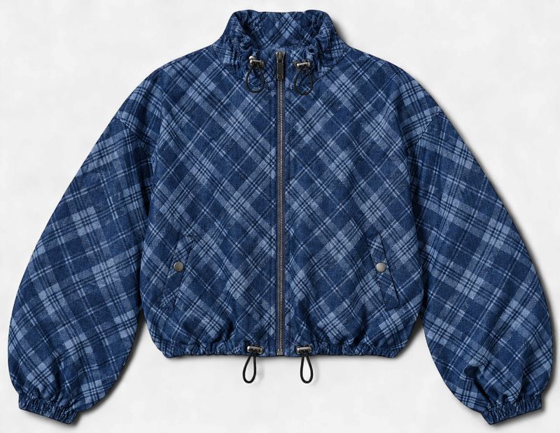 Plaid Denim Jacket