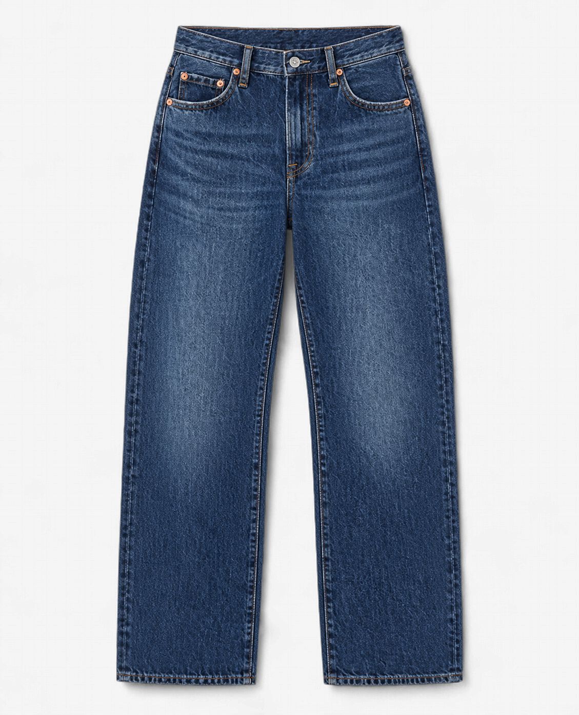 Lexi Mid Rise Bowed Straight Leg Jeans