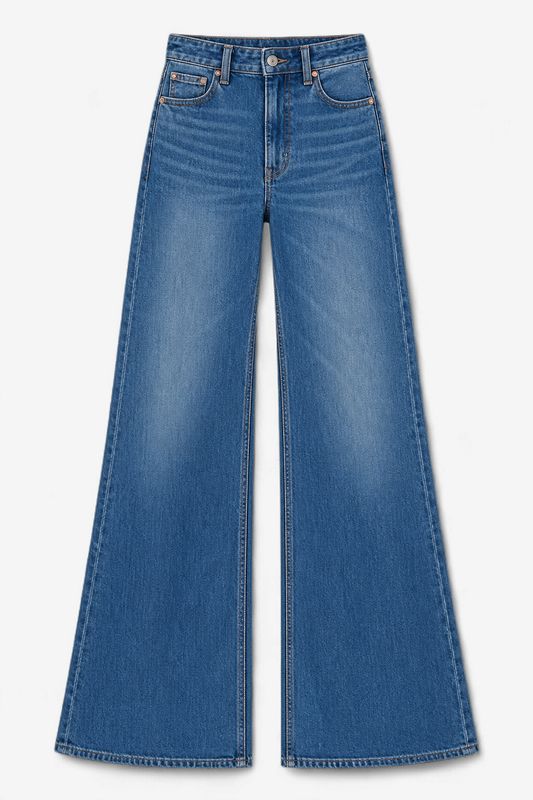 Pistola Vivian Mid Rise Wide Leg Jean