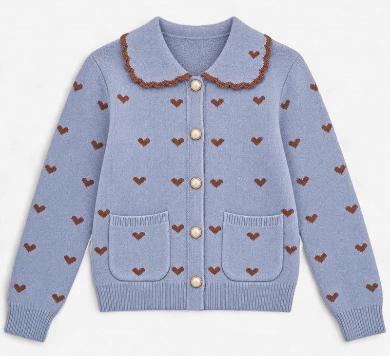 Love You in Blue Cardigan