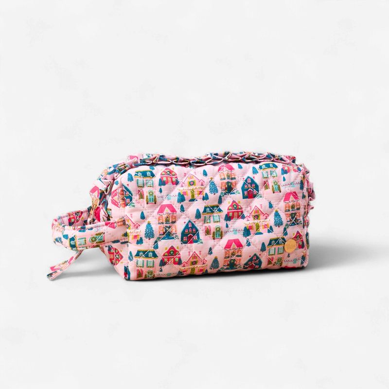 Essentials Quilted Cosmetic Pouch-Sugarplum Lane