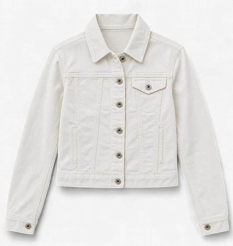 Pure White Denim Jacket