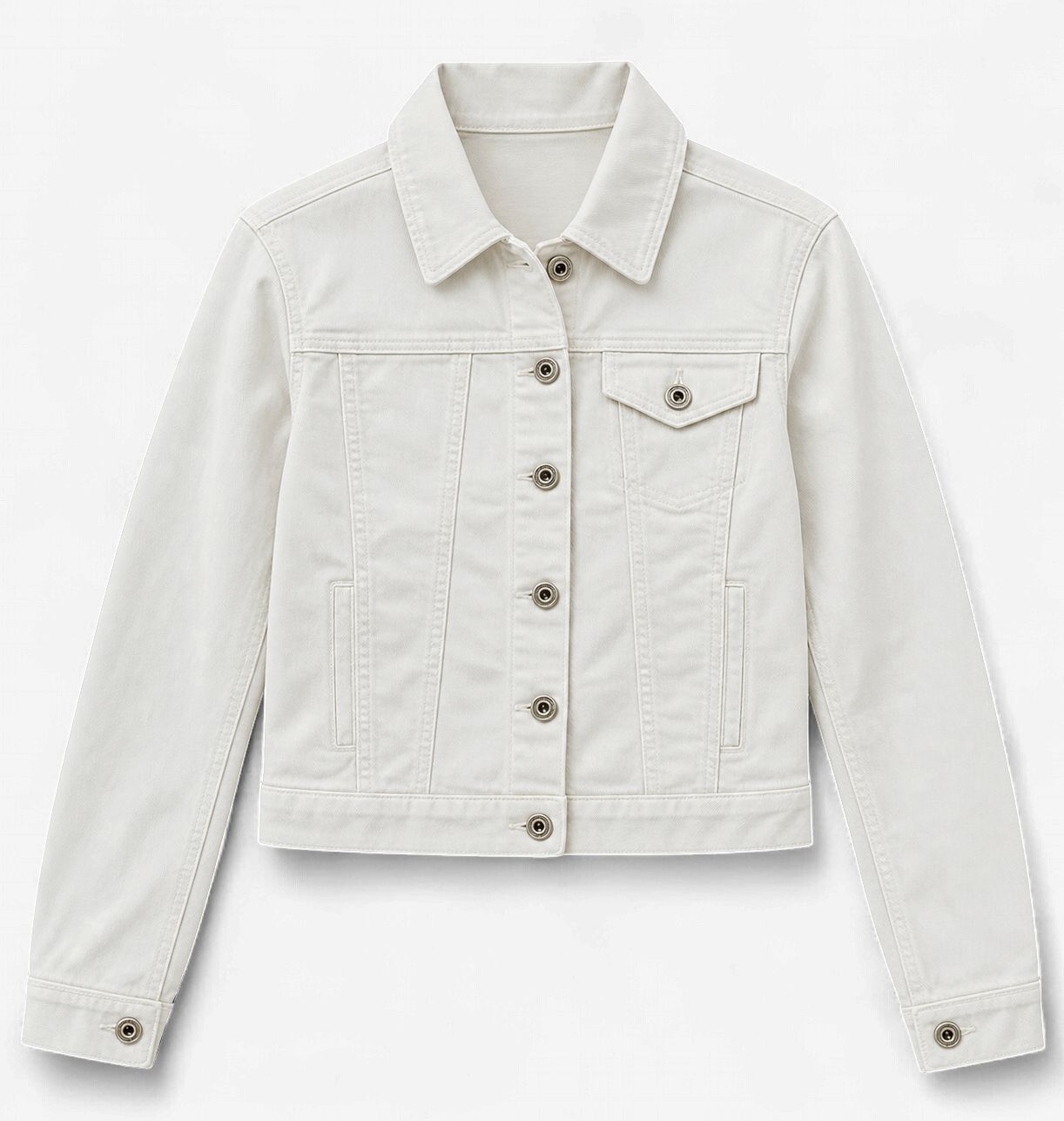 Pure White Denim Jacket