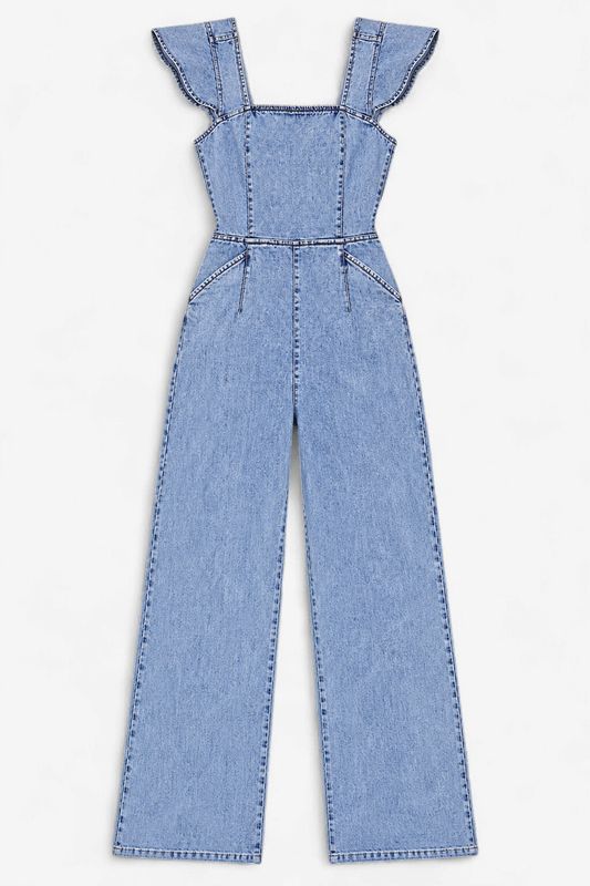 The Ruffled Denim Jumpsuit