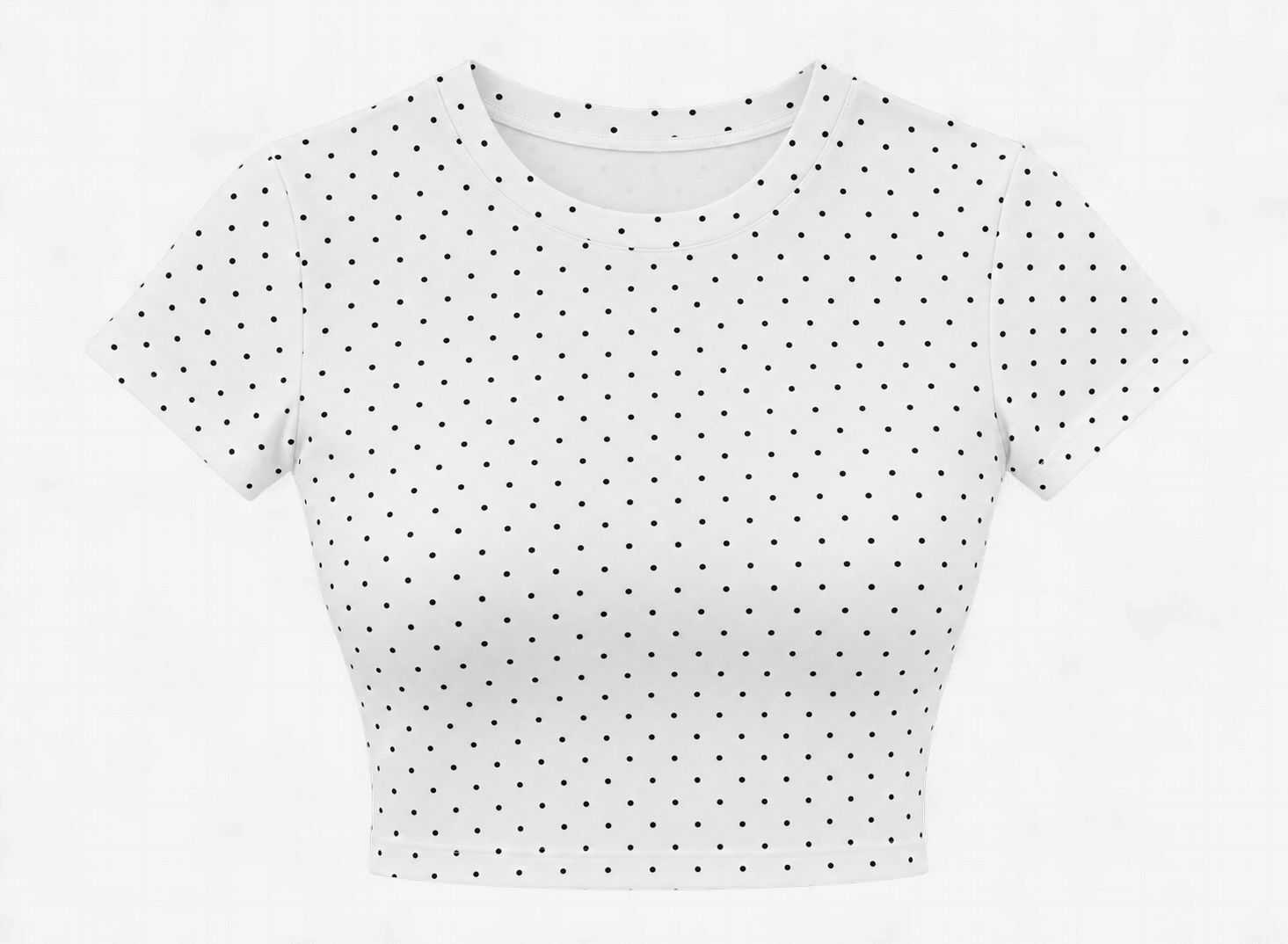 Polka Dot Soft Knit Jersey Crewneck Tee Polka Dot Soft Knit Jersey Crewneck Tee