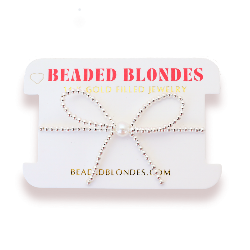 Silver Bow Bracelet : Standard 6.75 inch