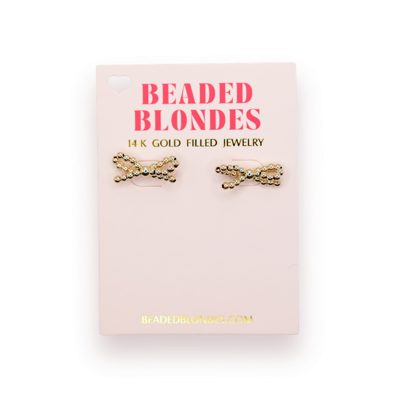 Gold Bow Earrings