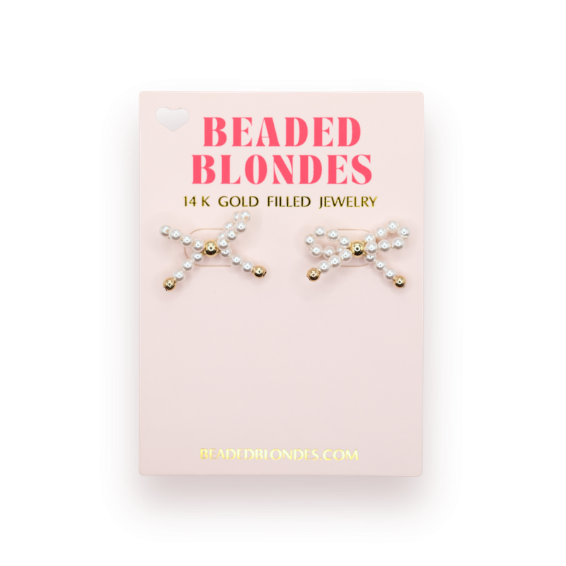 Pearl Bow Earrings