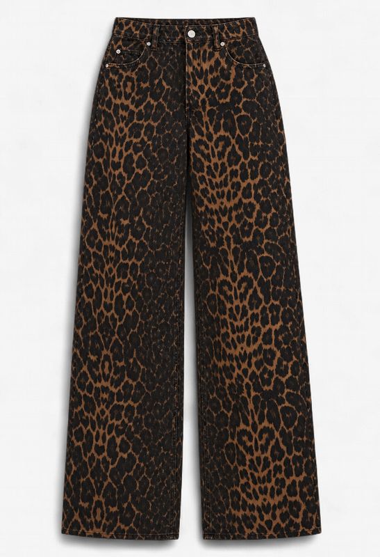 Feelin' Feral Leopard Denim Trouser Pants