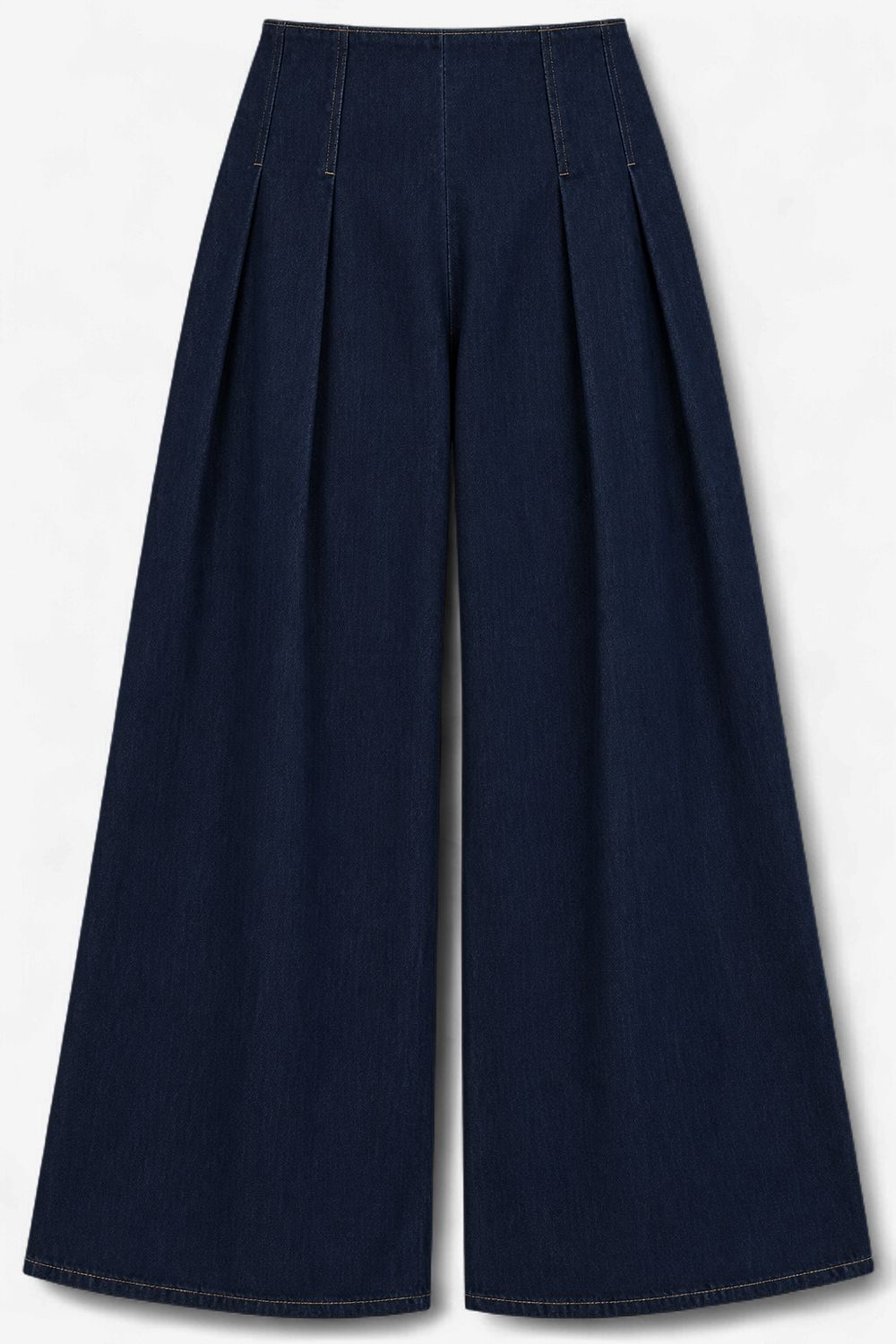 The Main Street Denim Pleated Trouser The Main Street Denim Pleated Trouser