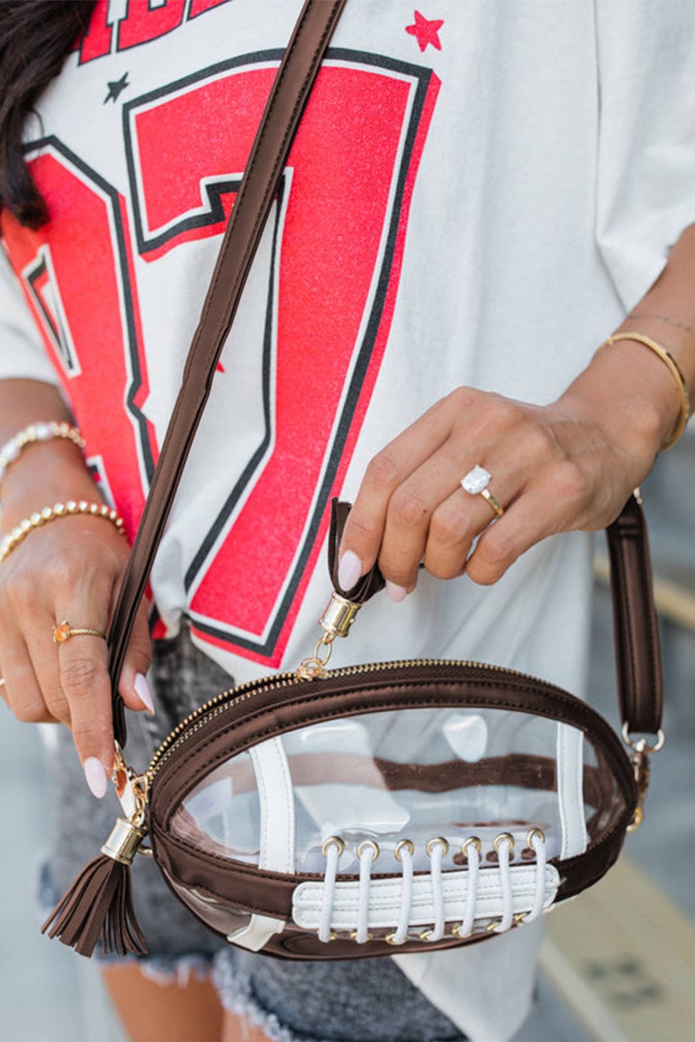 The Friday Night Lights Football Bag/Coffee, Color: Coffee