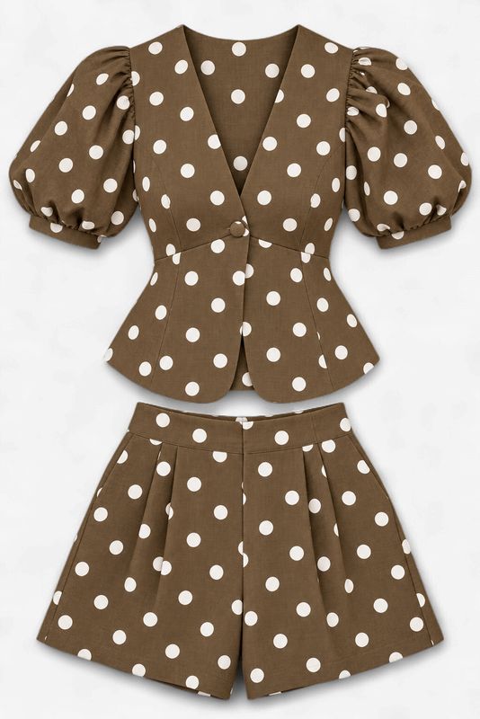 The Dottingham Set in Chocolate Brown