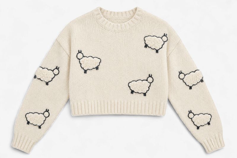 Feeling Sheepish Sweater in Light Blush