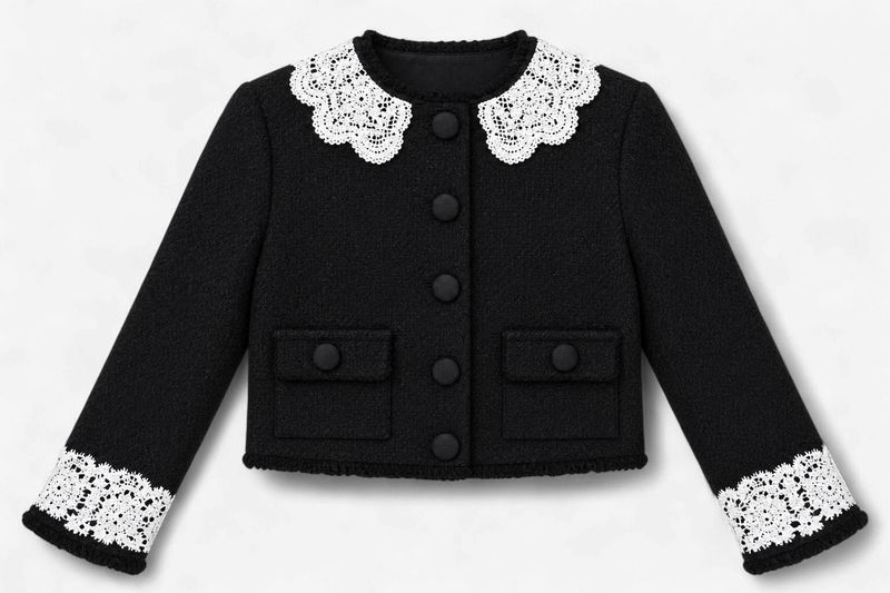The Lady Like Tweed Jacket in Black