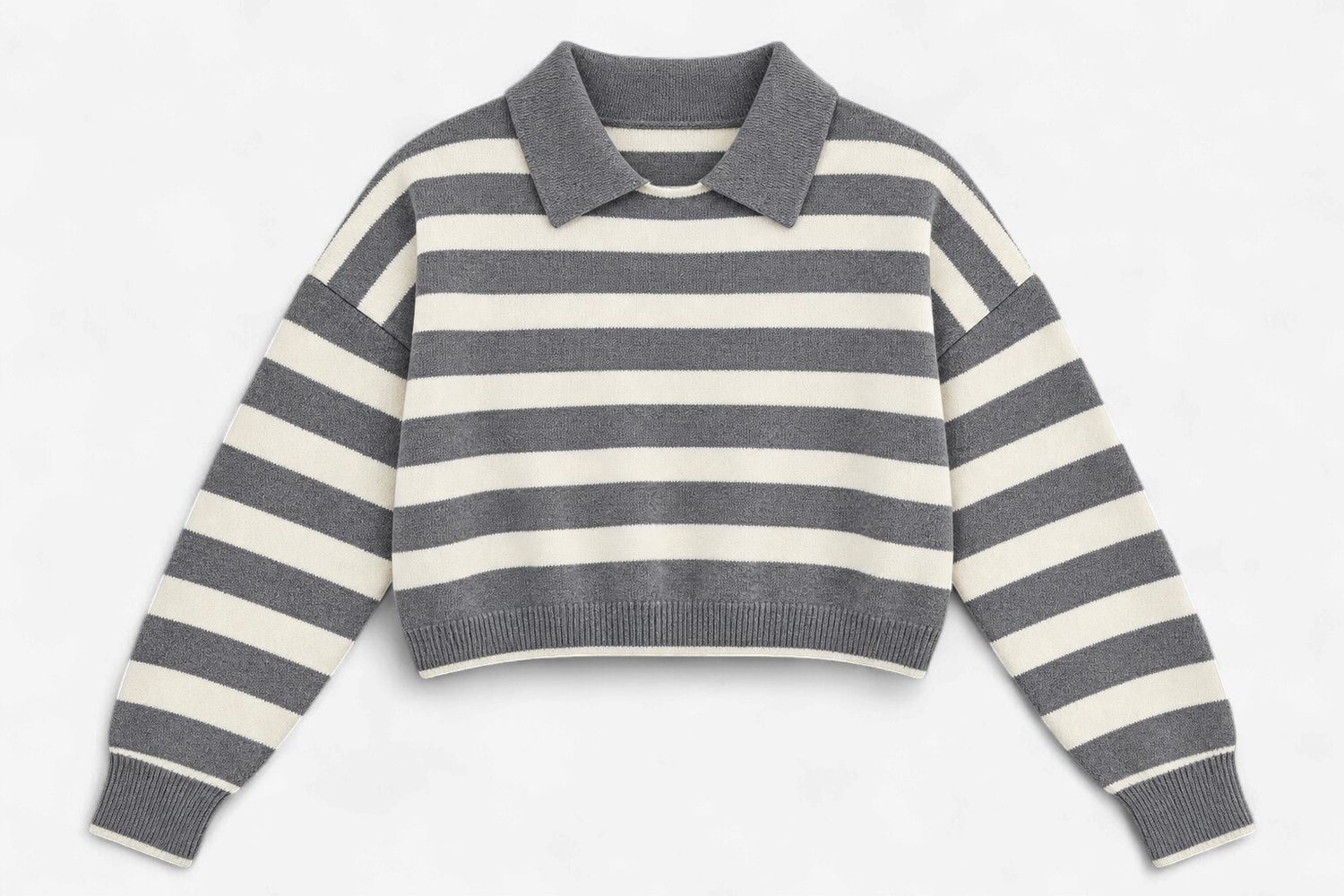 Varsity Darling Sweater in Grey and Cream Varsity Darling Sweater in Grey and Cream
