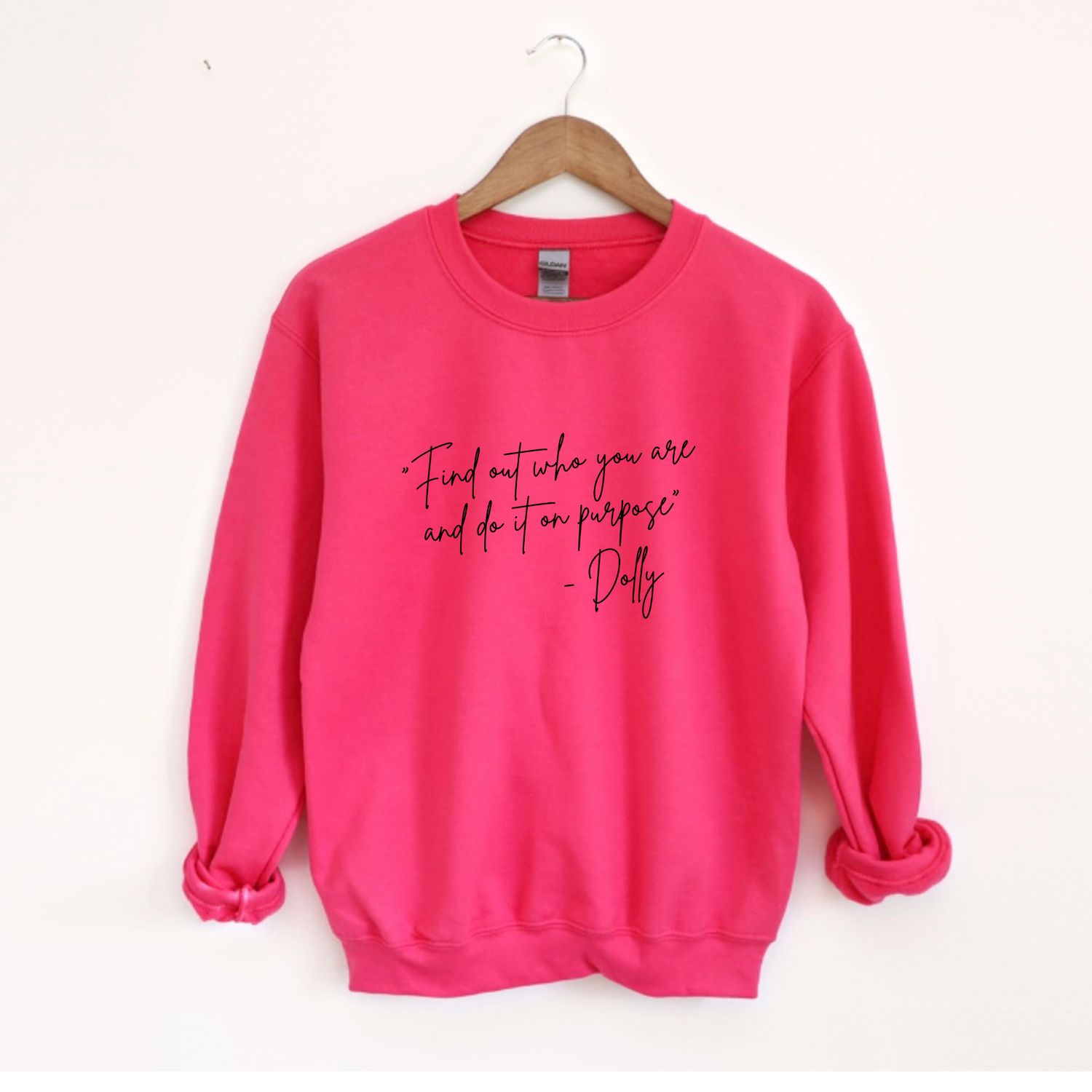 A Little Dolly Advice Crewneck Sweatshirt in Light Pink, Color: Light Pink, Size: 2X