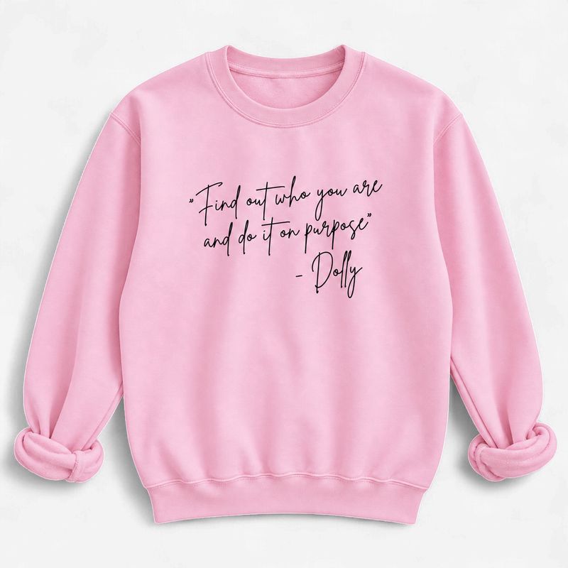 A Little Dolly Advice Crewneck Sweatshirt in Light Pink