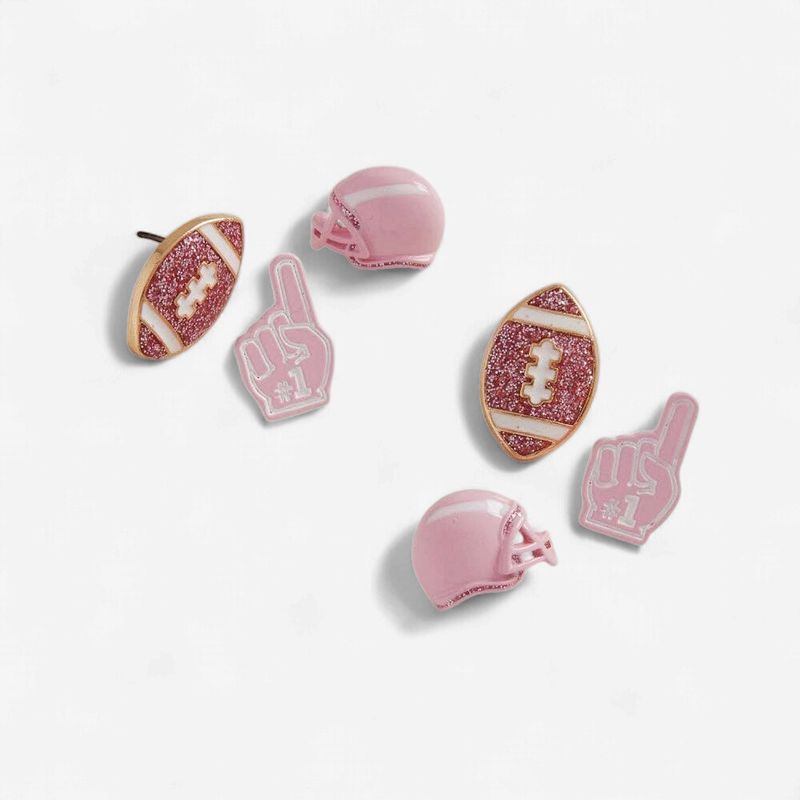 Game Day Earring Set Football Helmet Go Team Jewelry