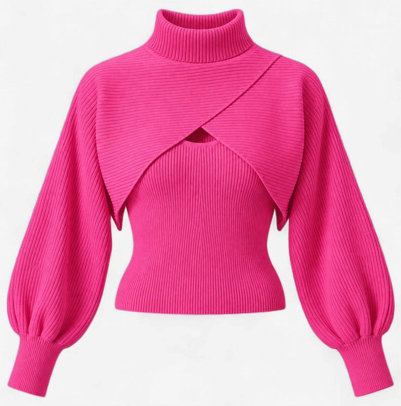 Yoli Joint Turtleneck Shrug Cami Sweater