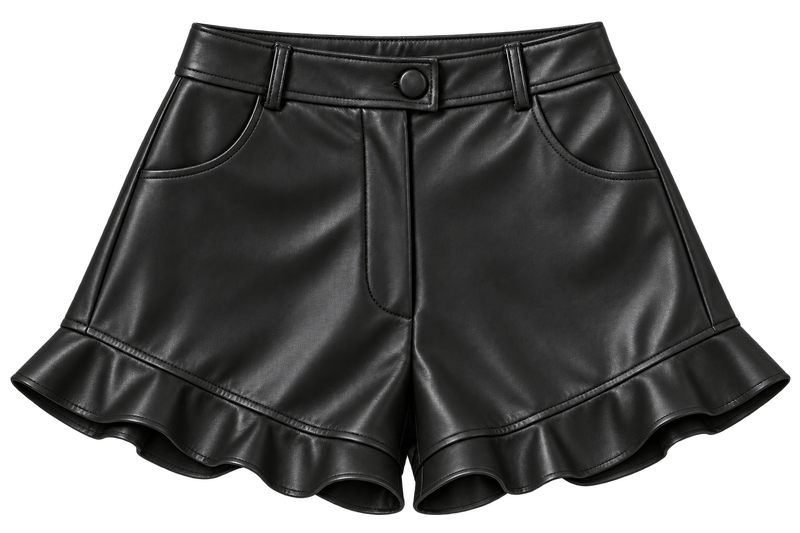 Downtown Darling Leather Shorts
