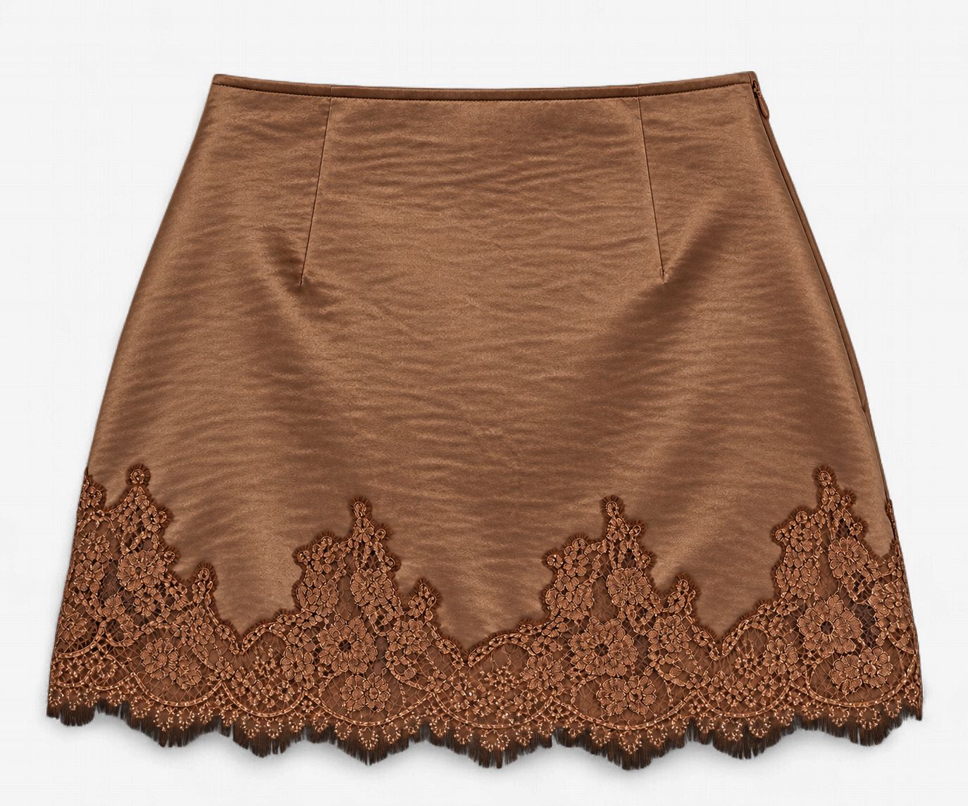 Sweet Nothings Satin Mini Skirt in Light Brown Sweet Nothings Satin Mini Skirt in Light Brown