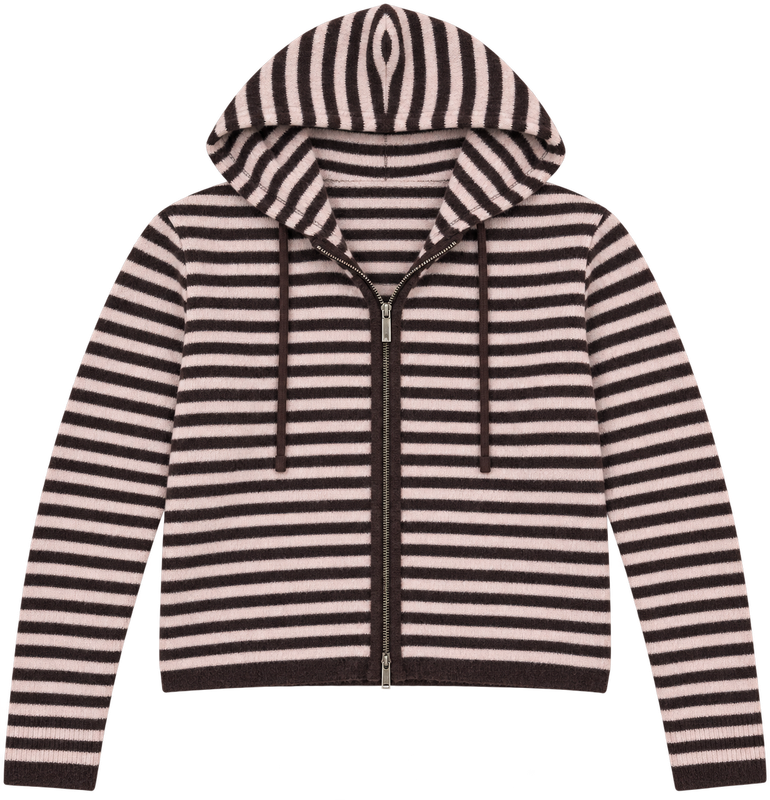 Cocoa and Blush Zip Up Hoodie
