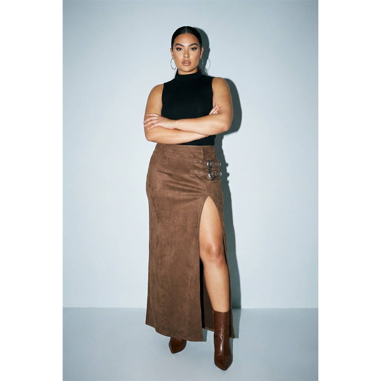 The Western Ways Maxi, Color: BROWN, Size: 2XL