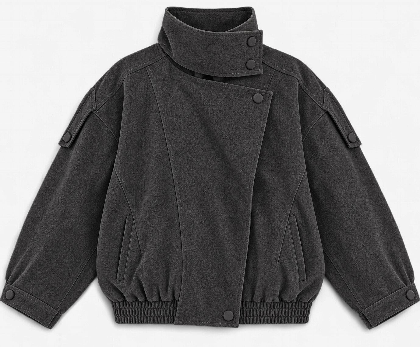 The Uptown Edge Leather Bomber Jacket