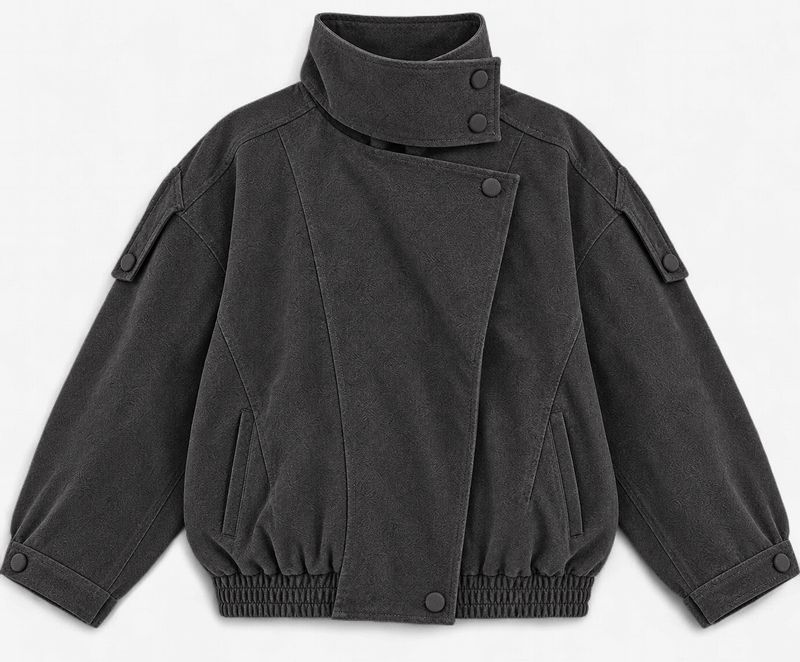The Uptown Edge Leather Bomber Jacket