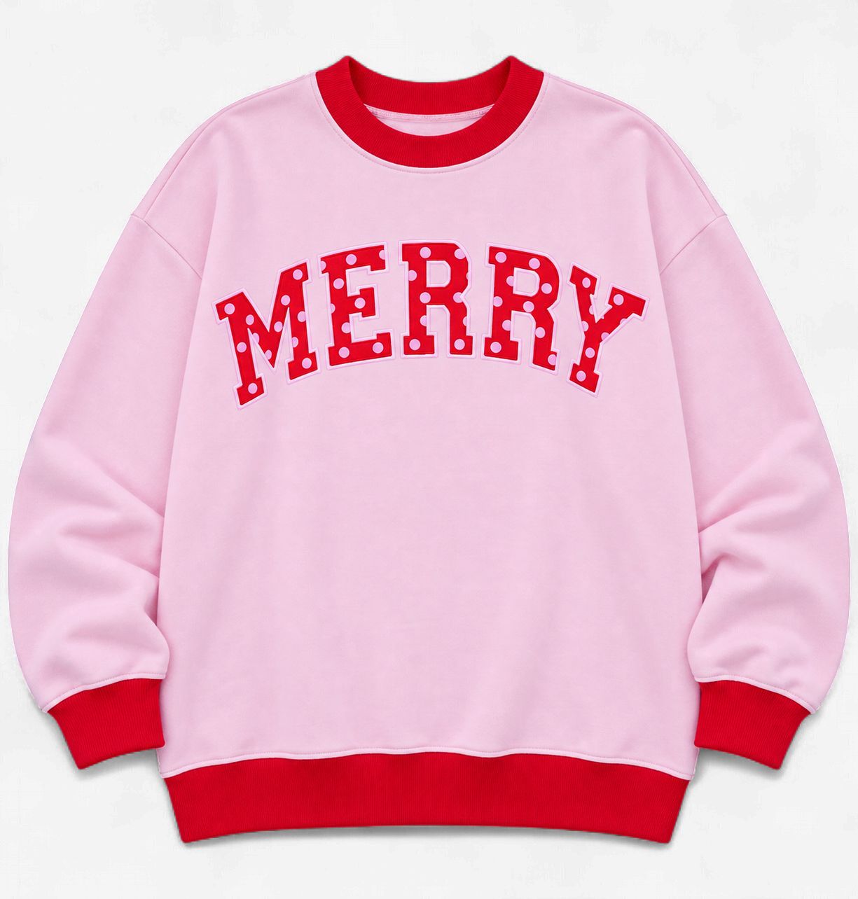 Pinkmas Merry Mockneck Sweatshirt in Pink