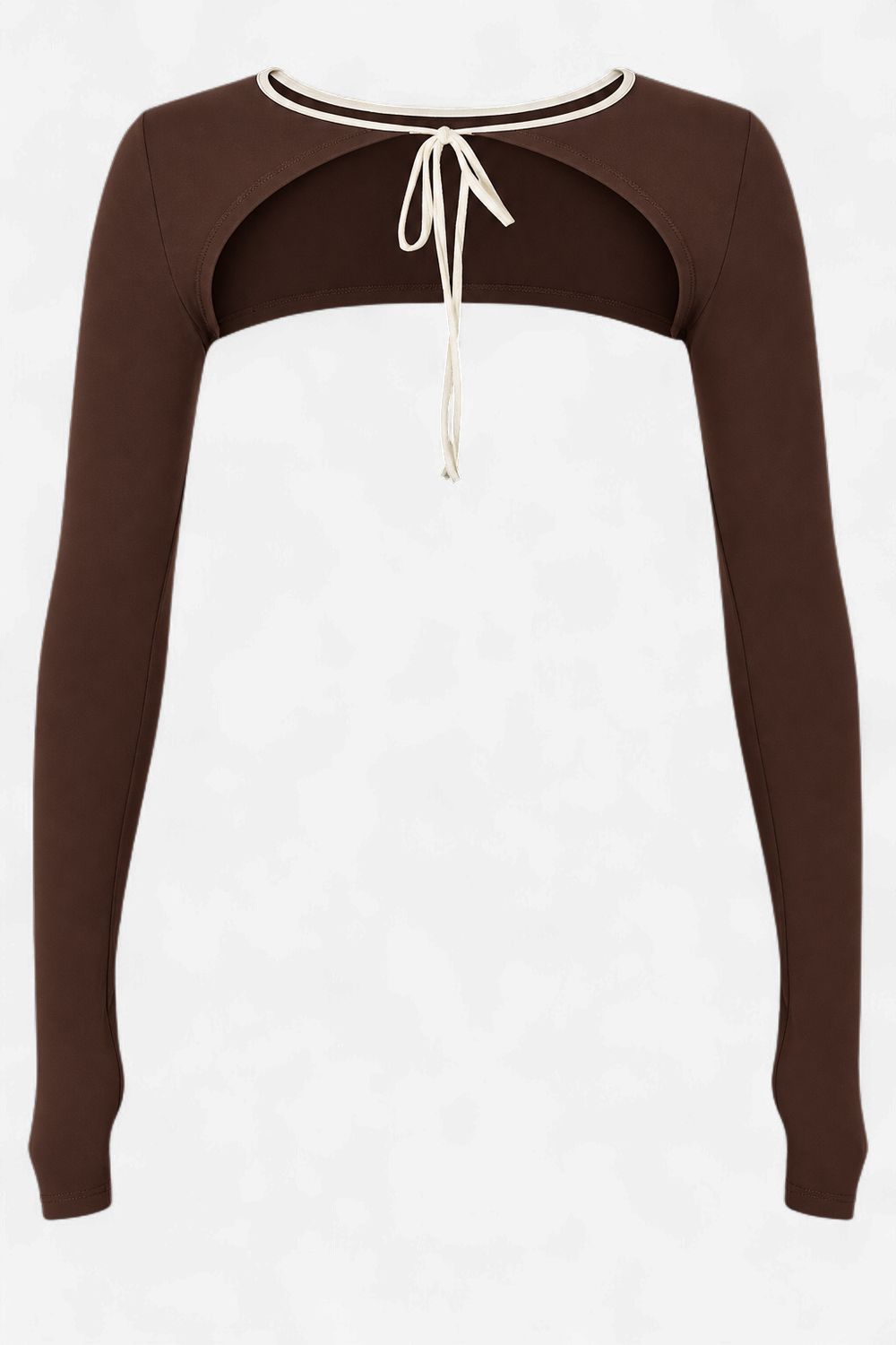 Astoria Airvíve Tie Front Bolero - Chocolate Crème Astoria Airvíve Tie Front Bolero - Chocolate Crème