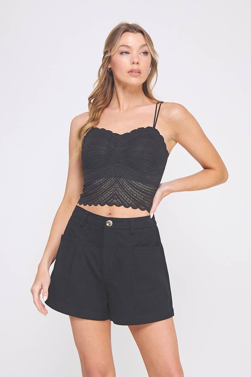 Lovely in Lace Bralette, Color: Black, Size: One Size