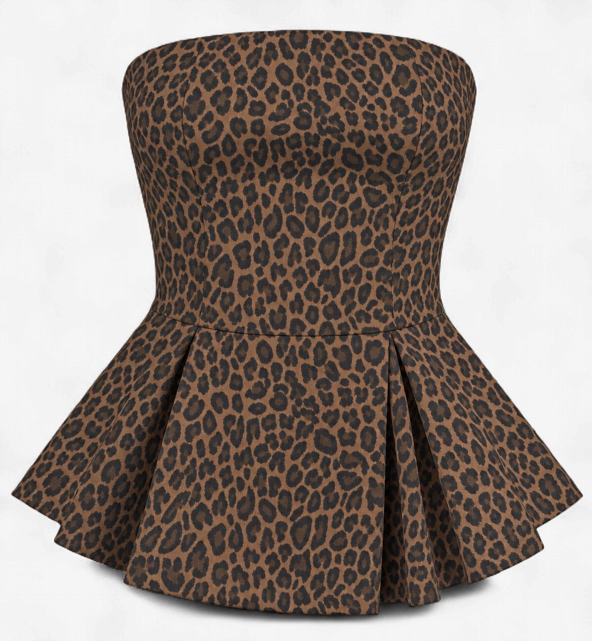 Wildly Put Together Leopard Peplum Top