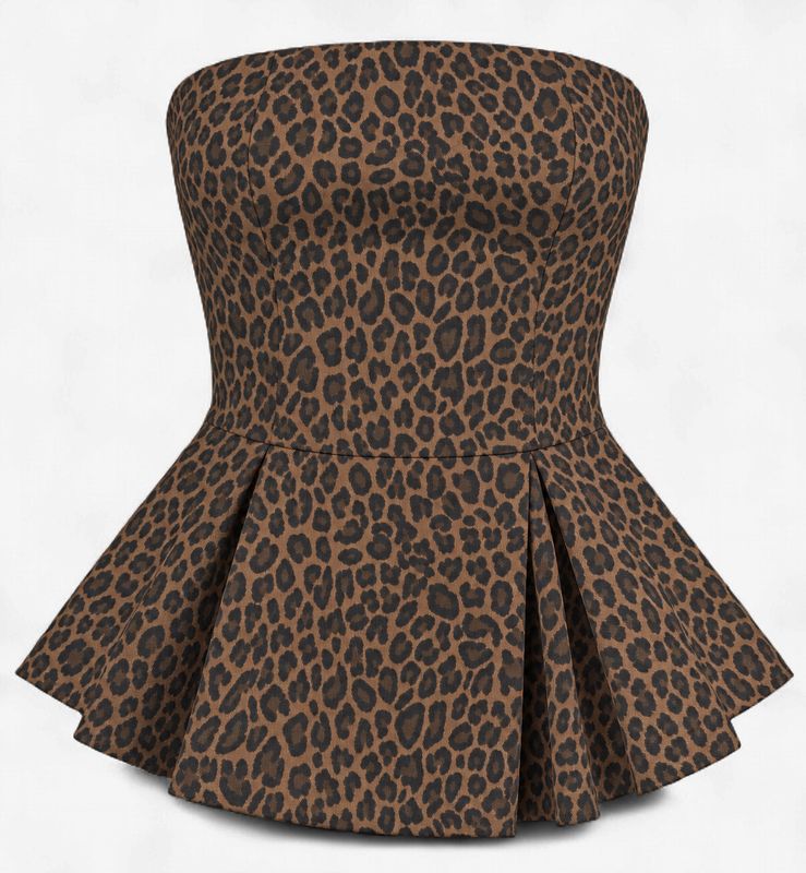 Wildly Put Together Leopard Peplum Top