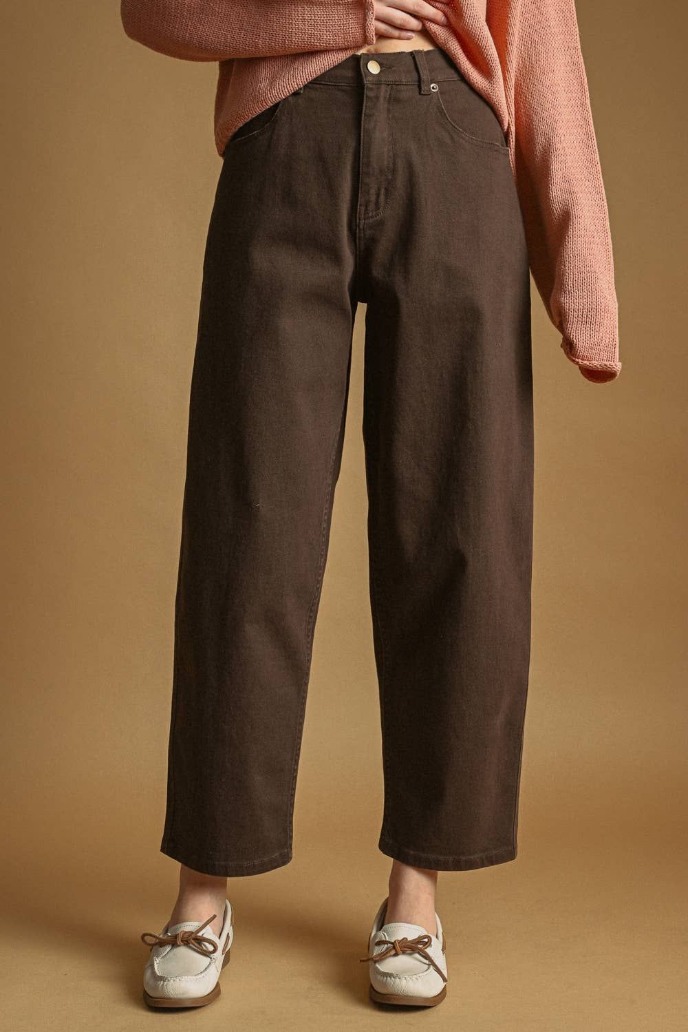 The Everyday Ease Pants in Chocolate, Color: BROWN, Size: L
