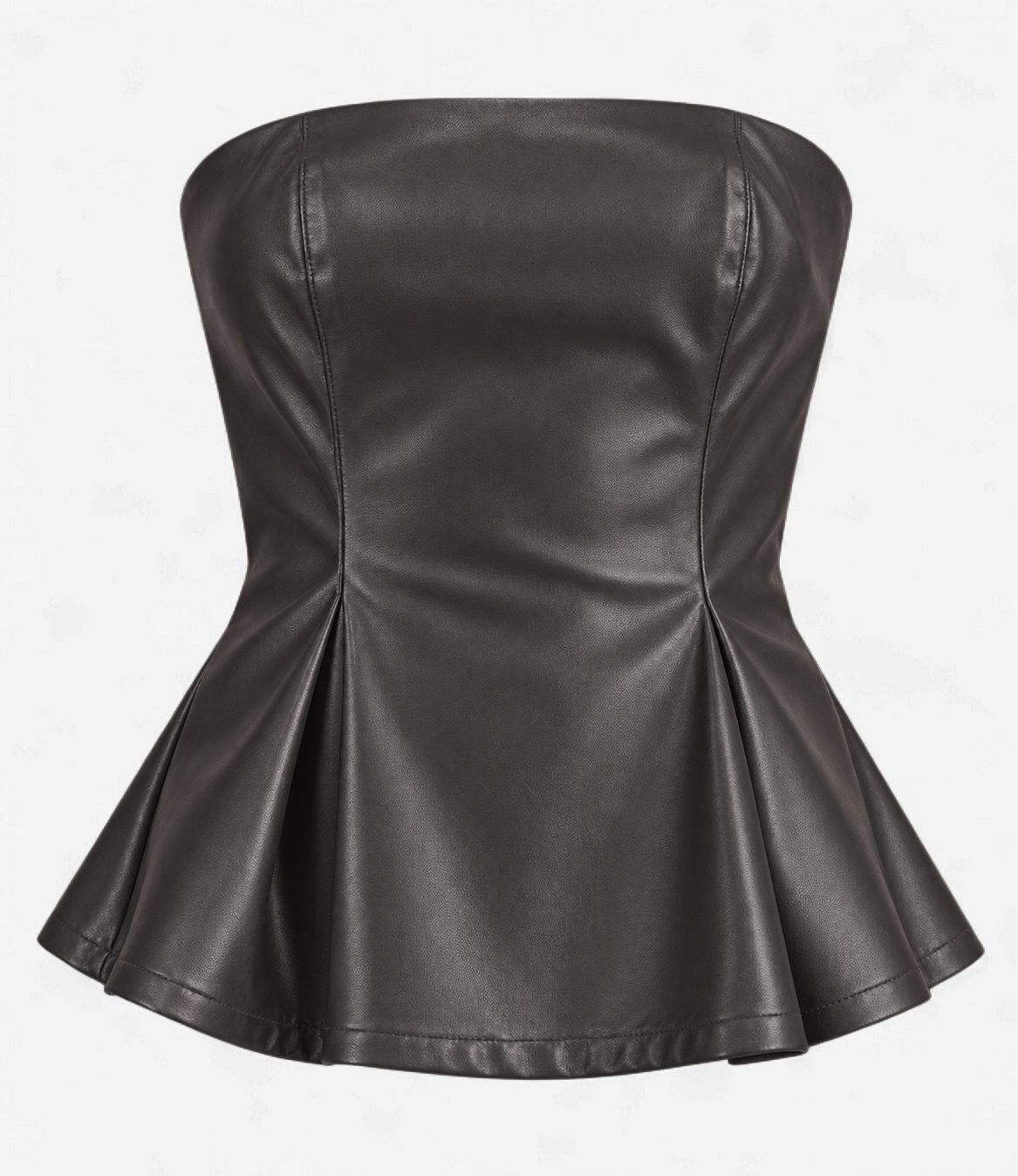 The Main Character Leather Top, Color: Brown, Size: S