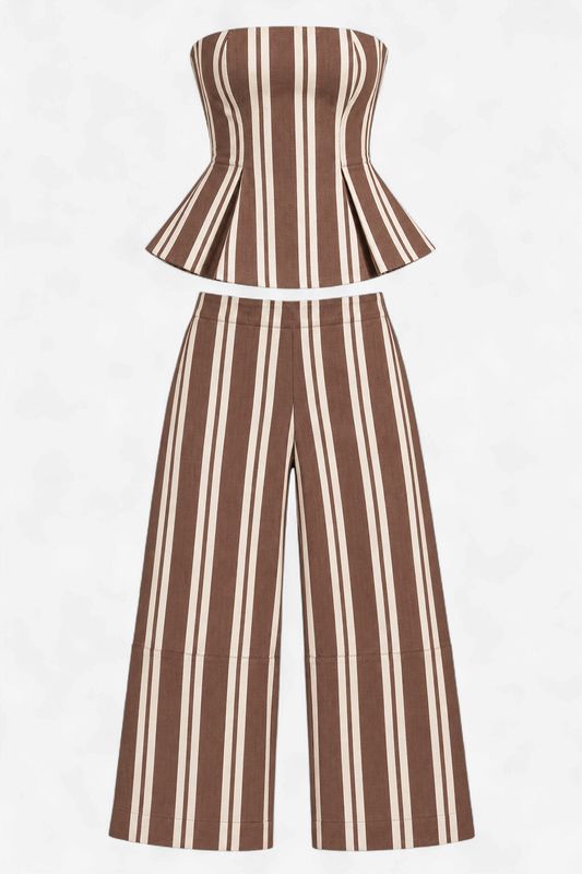 The Stripe Affair Top and Bottom Set