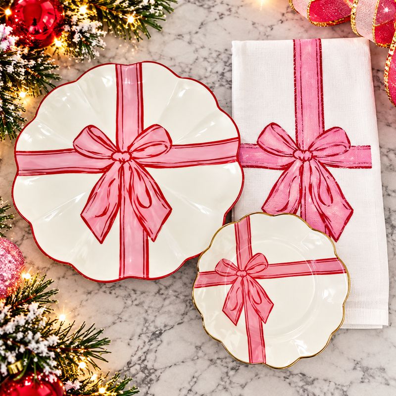 Peppermint Present Appetizer Plate