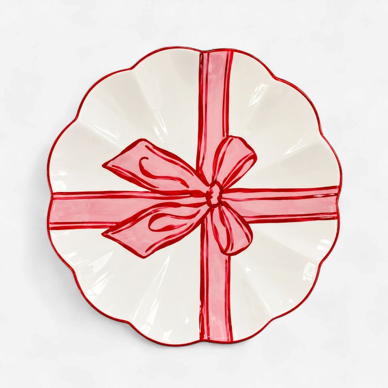 Peppermint Present Serving Platter