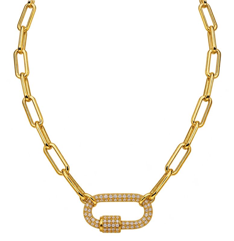 Gold Carabiner Necklace
