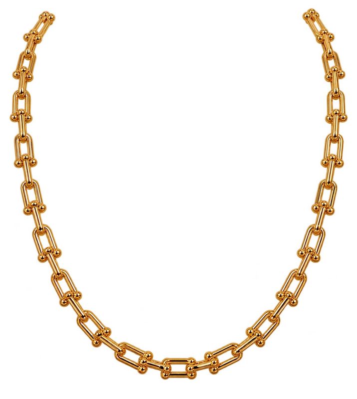 Bike Chain Layering Necklace in Gold
