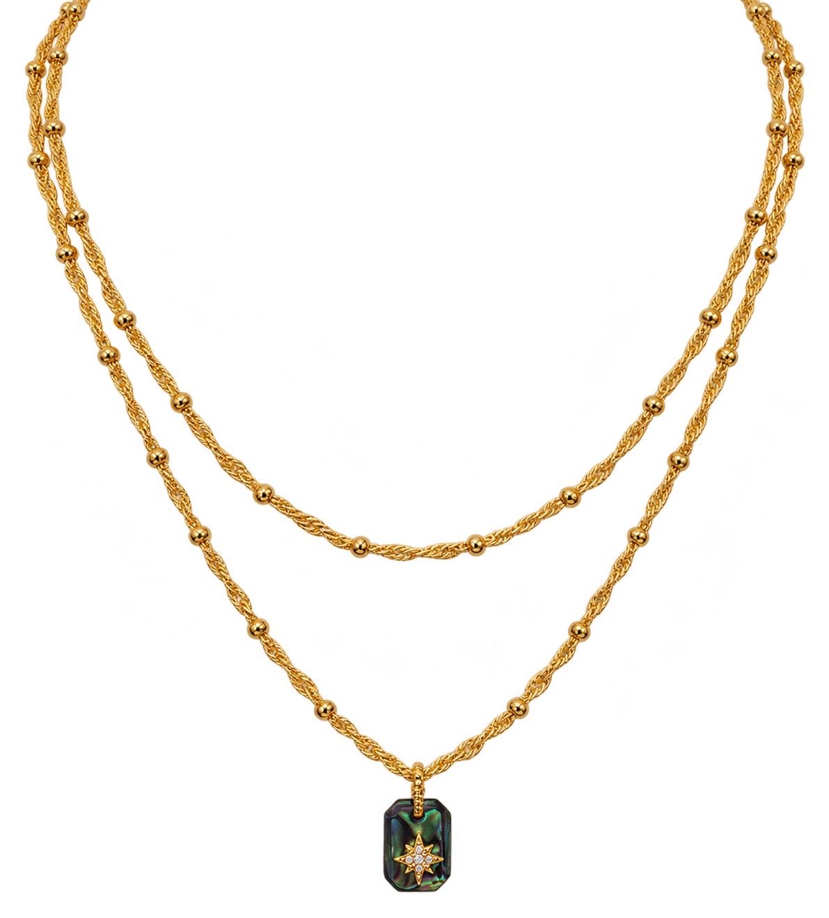 Starburst Gold Abalone Shell Necklace Starburst Gold Abalone Shell Necklace