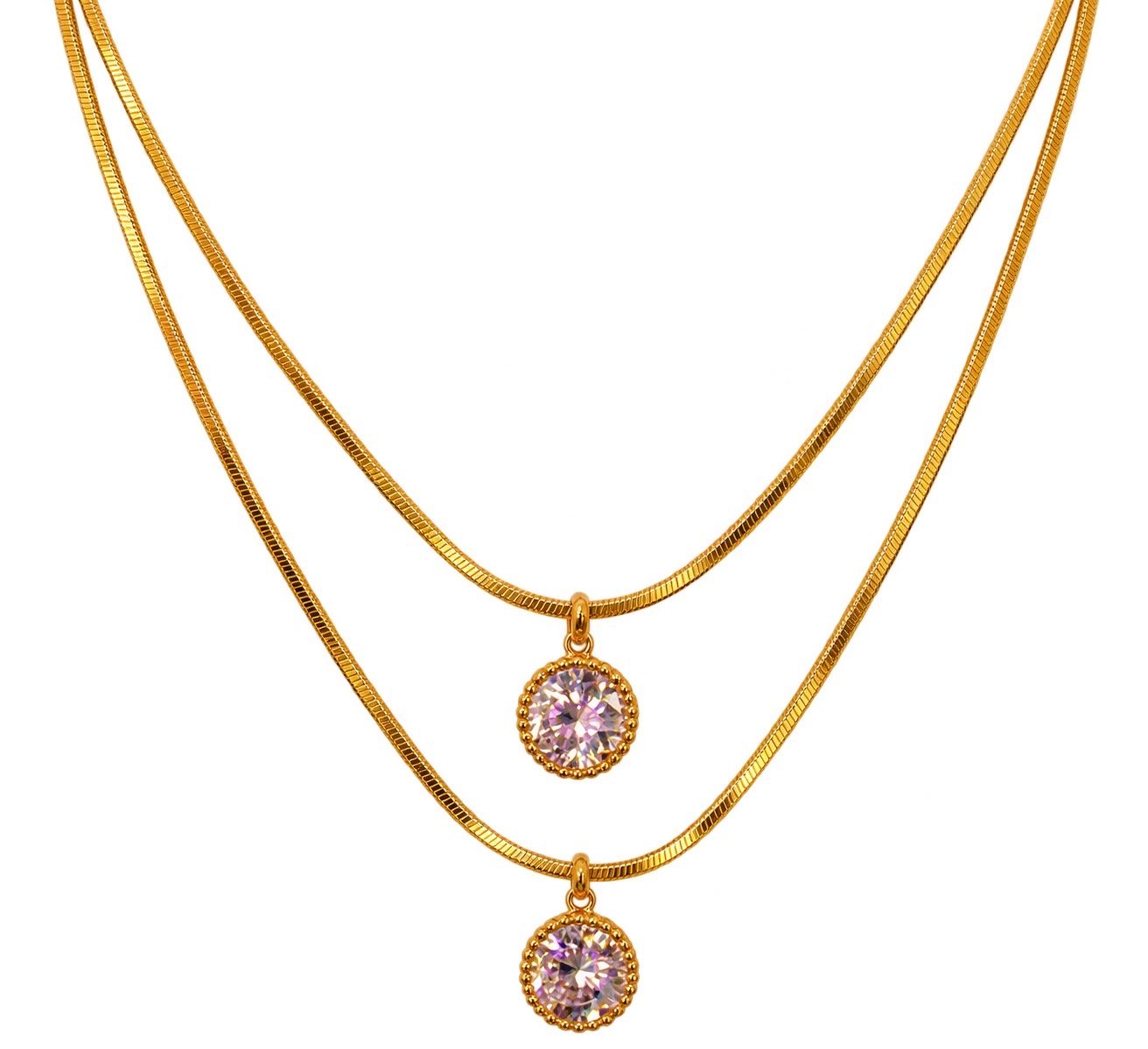 CZ Gold Statement Necklace CZ Gold Statement Necklace